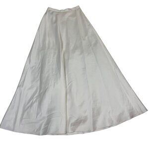 De Laru by Sheila Yen skirt white satin a line maxi length layered tulle 6